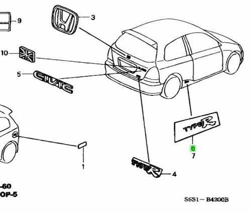 Genuine honda civic type ep3 - genuine, type-r