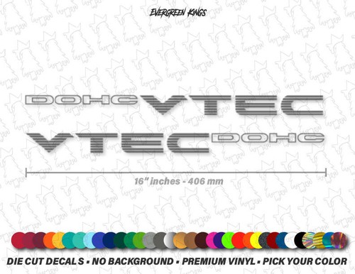 Dohc vtec door side decals - dohc, for