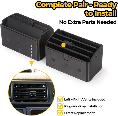 Center dash air vents - pair, for